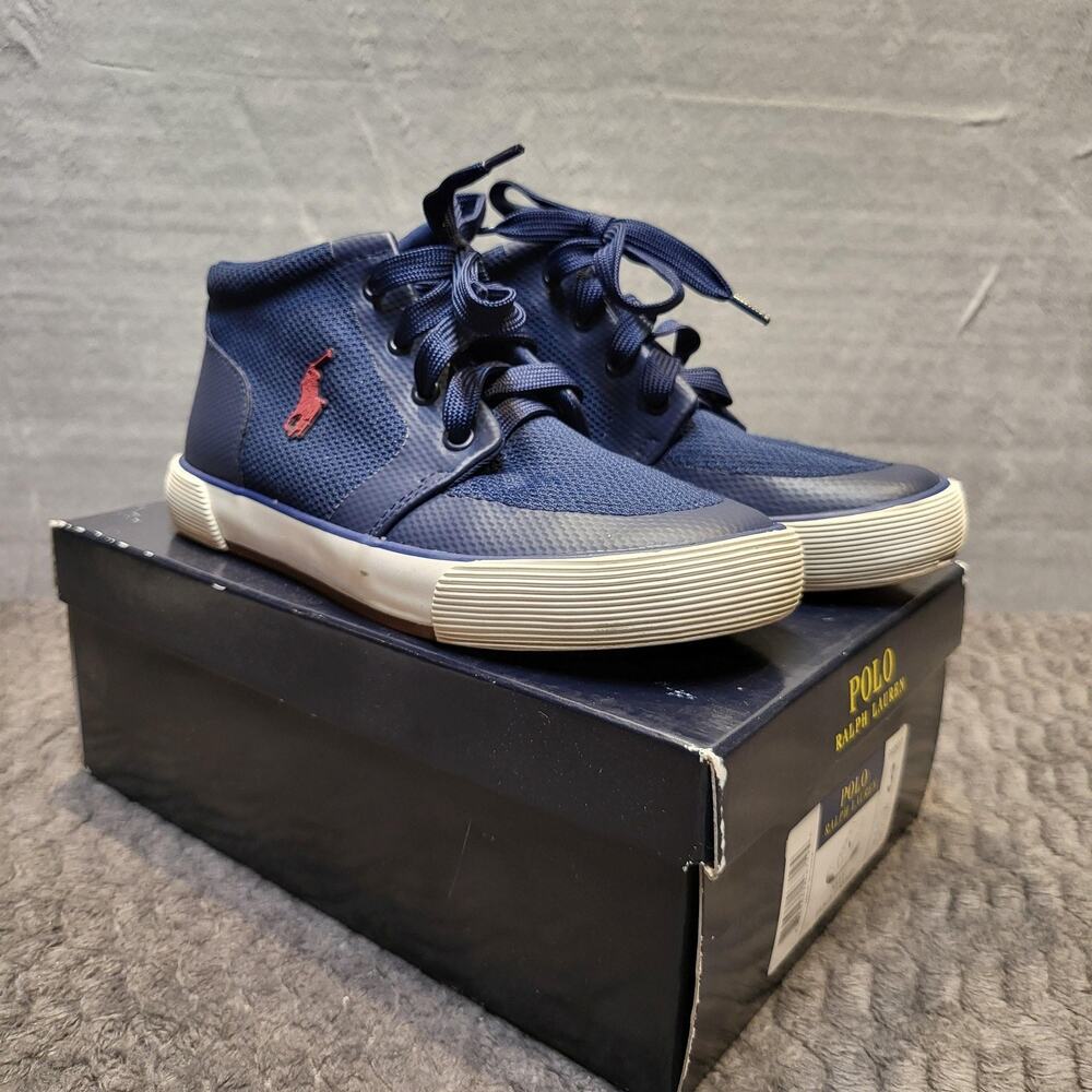 Polo Ralph Lauren Shoes Youth‎ Size 3 Faxon II SP Mid Canvas Sneakers Kids